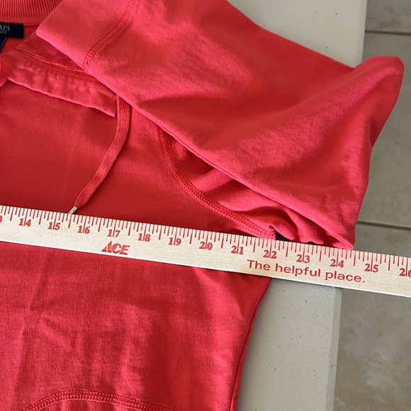 Chaps Est. 1978 Coral Pullover 3 Snap Collared Top with Tie XL - Picture 12 of 15